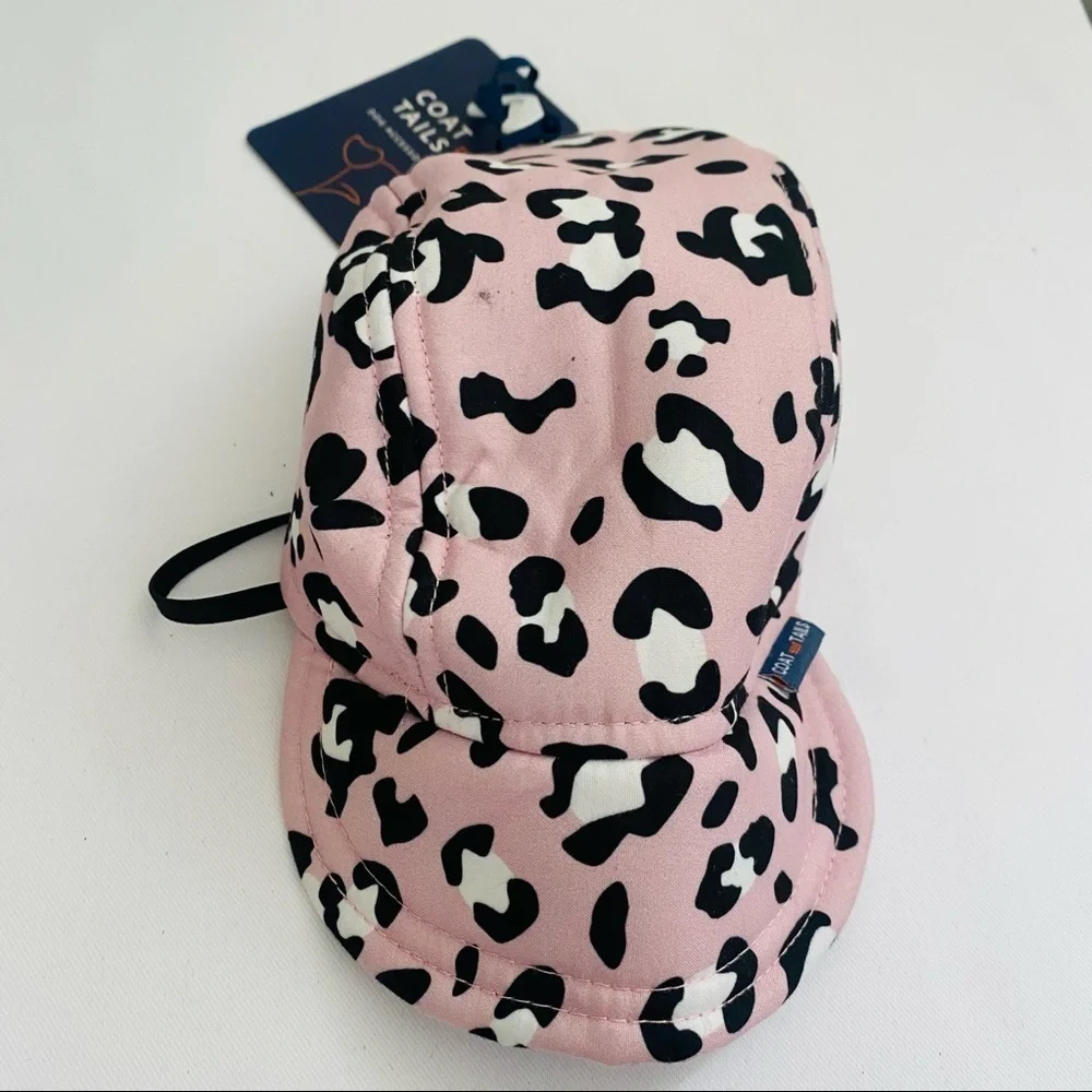 NWT Coat and Tails Pink and Black Leopard Dog Hat L/XL - Picture 3 of 5